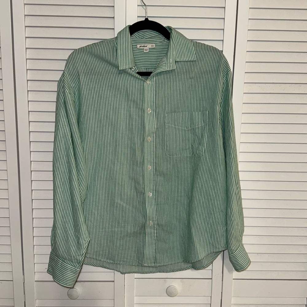 💚 Oversized Pinstripe Button Down